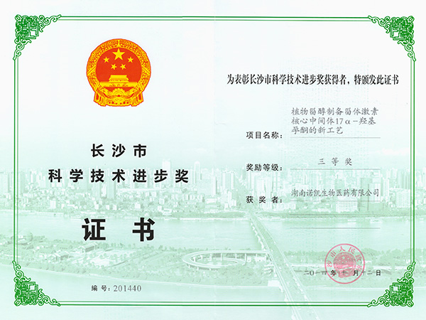 Award for scientific and technological advancement of Changsha